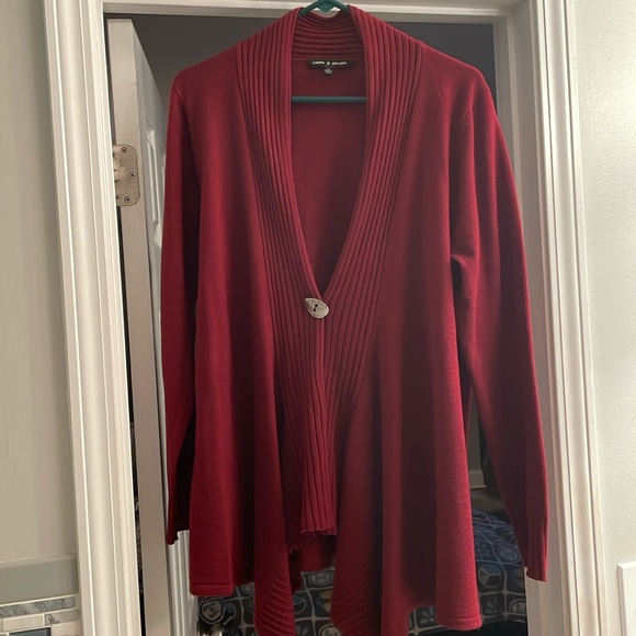 Cable & Gauge Sweaters - CABLE & GAUGE OPEN FRONT CARDIGAN SIZE XL